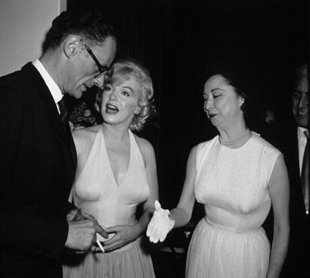 M. Monroe, Arthur Miller & Dorthy Kilgallen at party for 