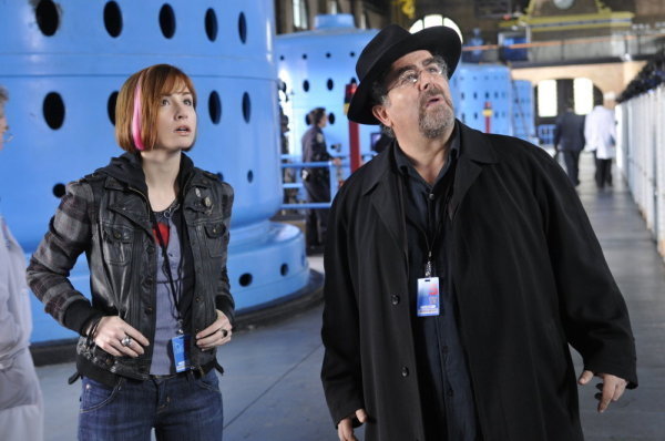 Still of Saul Rubinek and Allison Scagliotti in Warehouse 13 (2009)