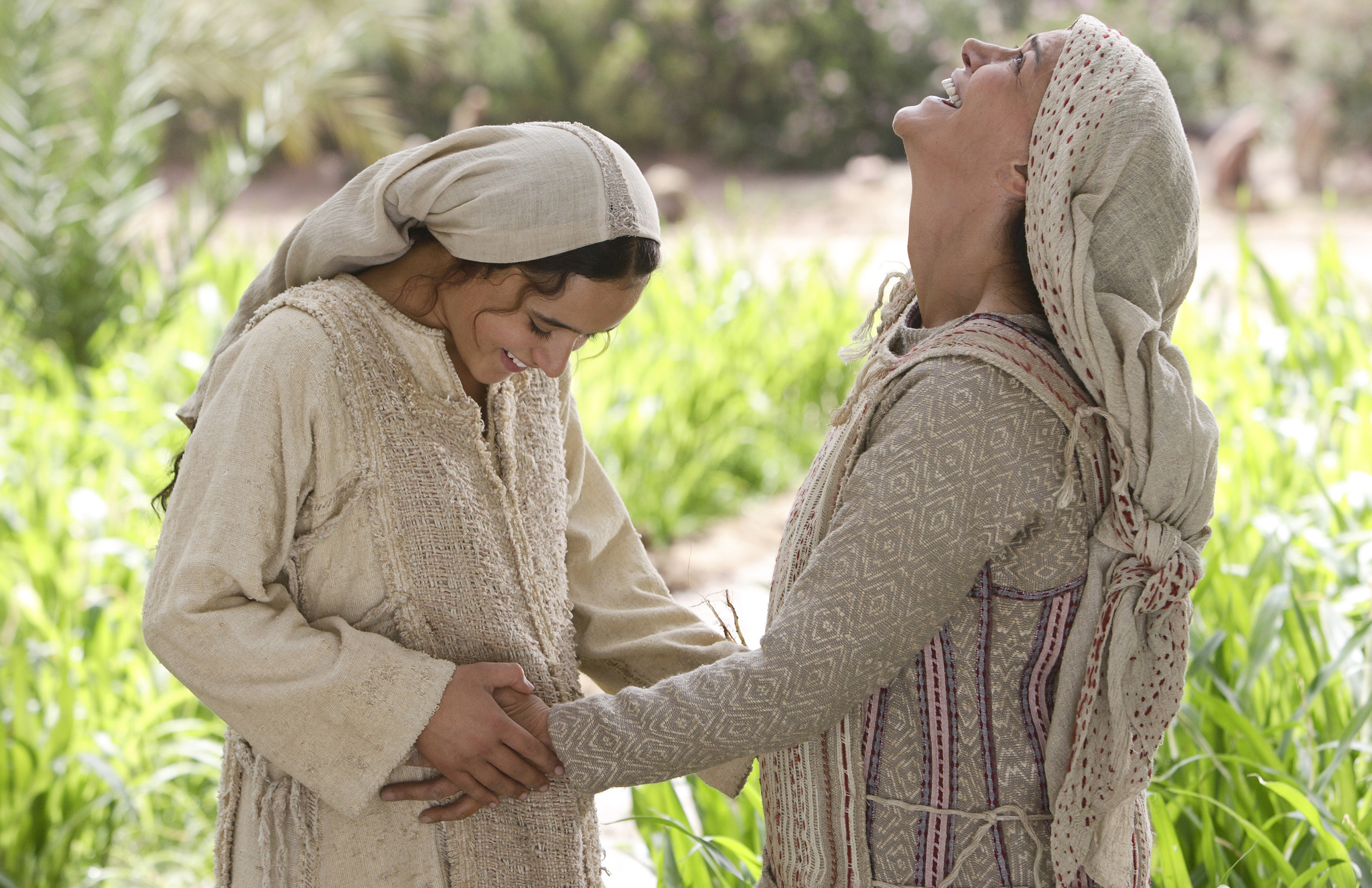 Hiam Abbass and Keisha Castle-Hughes in The Nativity Story (2006)