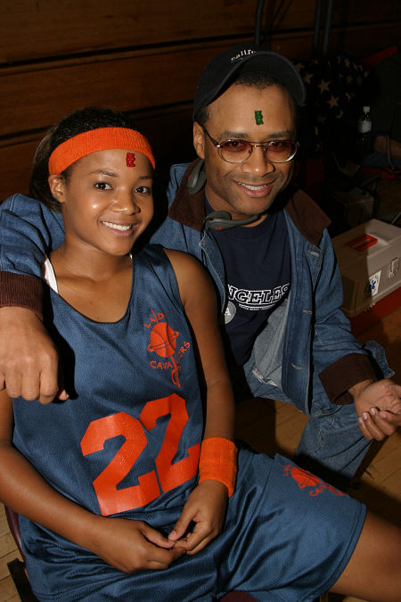 Don Abernathy and young star Shakira Bryant(Two Two) with gummy bears, Tournament of Dreams.