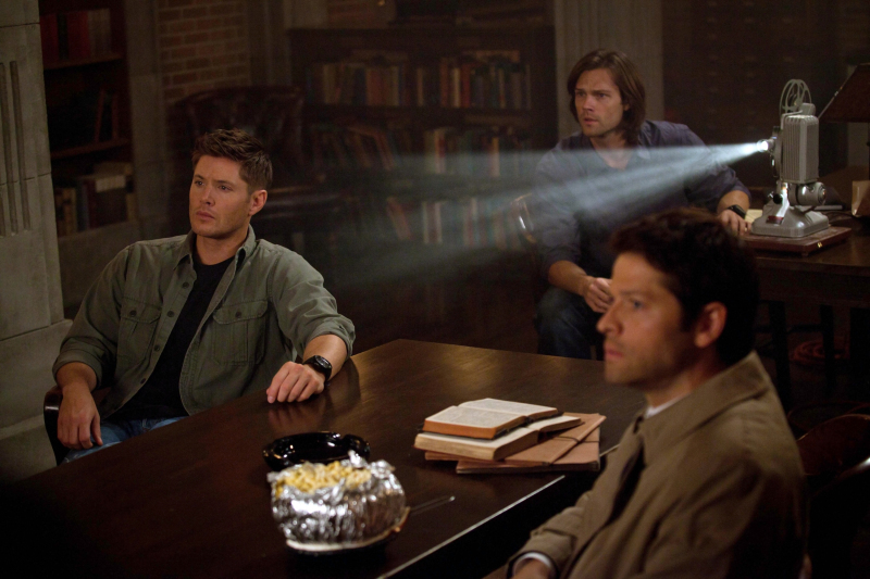 Still of Jensen Ackles, Misha Collins and Jared Padalecki in Supernatural (2005)