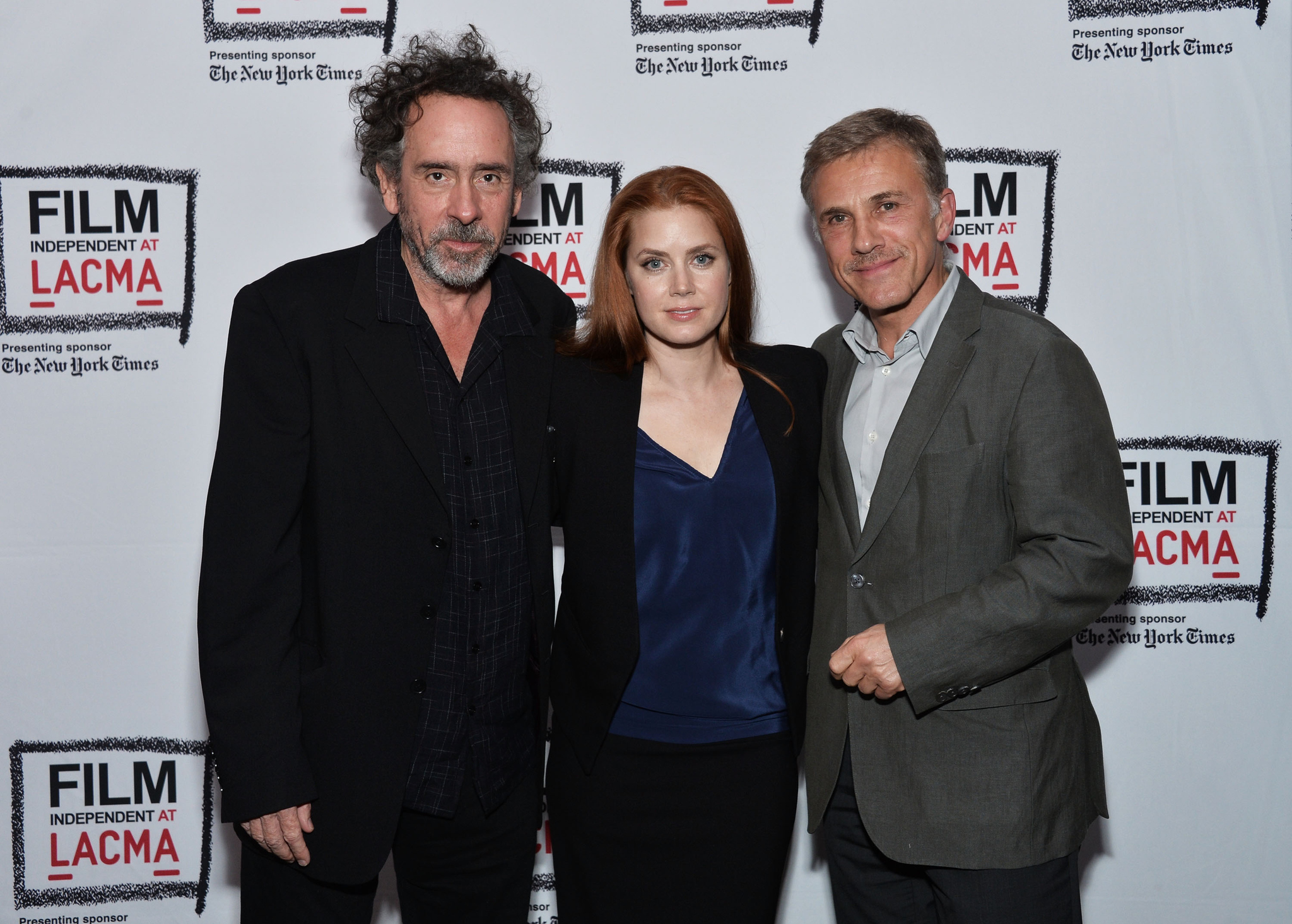 Tim Burton, Amy Adams and Christoph Waltz at event of Dideles akys (2014)