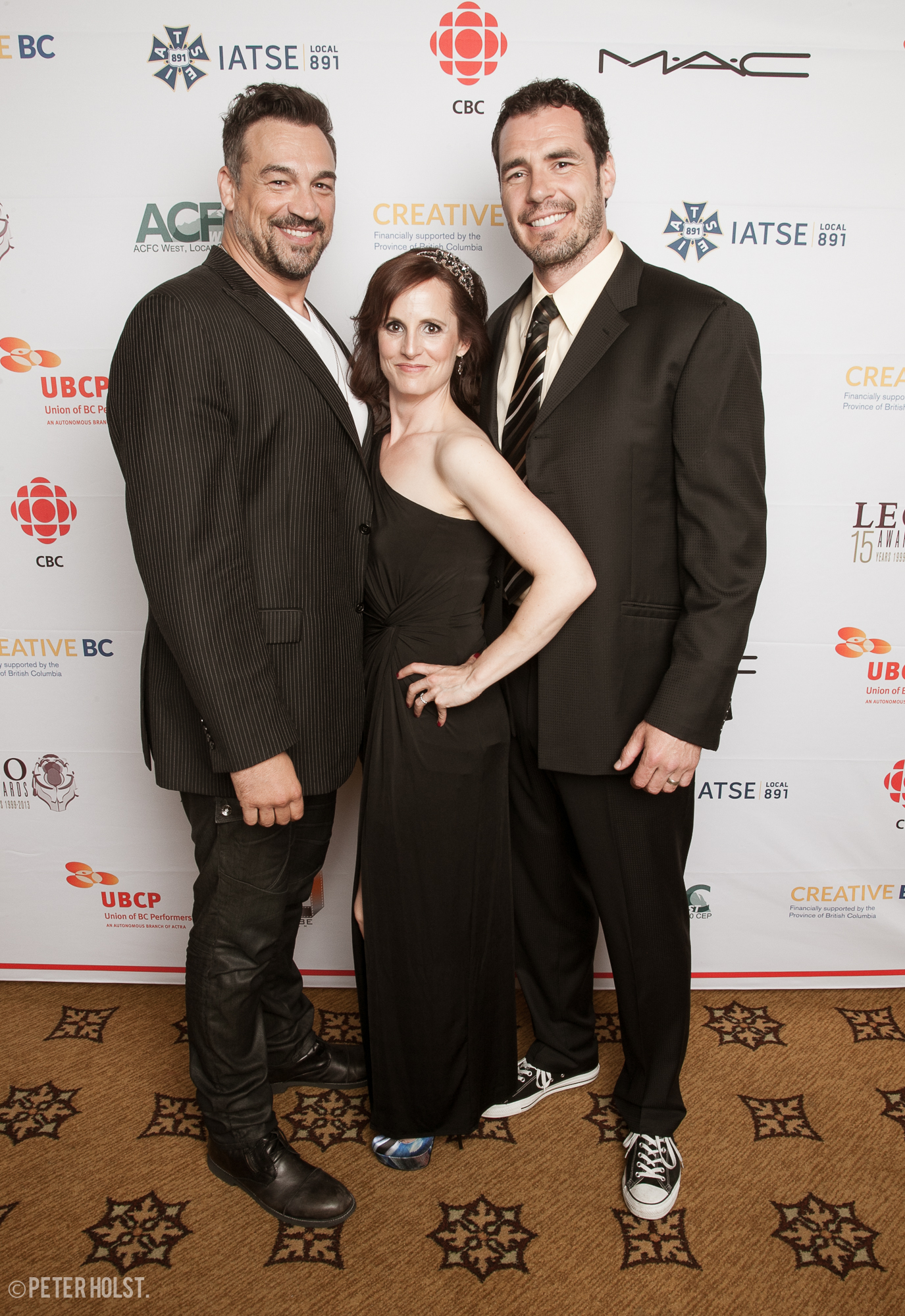 Enid-Raye Adams with Aleks Paunovic and Dan Payne at the 15th Annual Leo Awards Celebration.