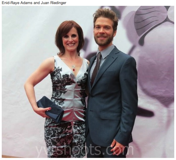 Enid-Raye Adams with Juan Riedinger - Red Carpet at the 15th Annual Leo Awards Gala.