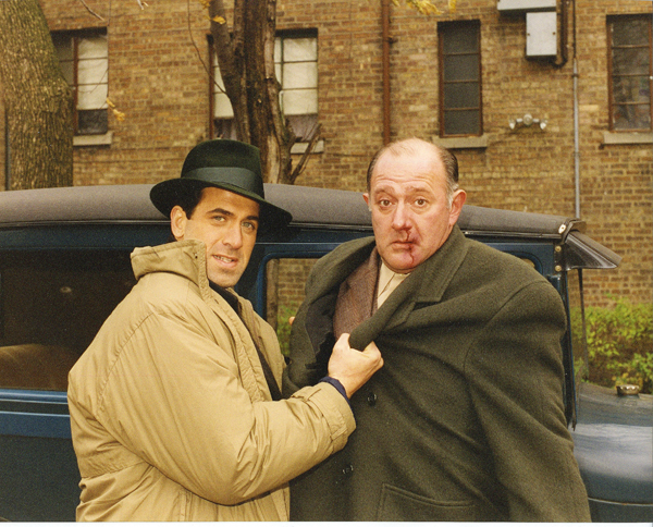 Tom Amandes & Stan Adams on location in Chicago for an episode of the Paramount TV Series, 