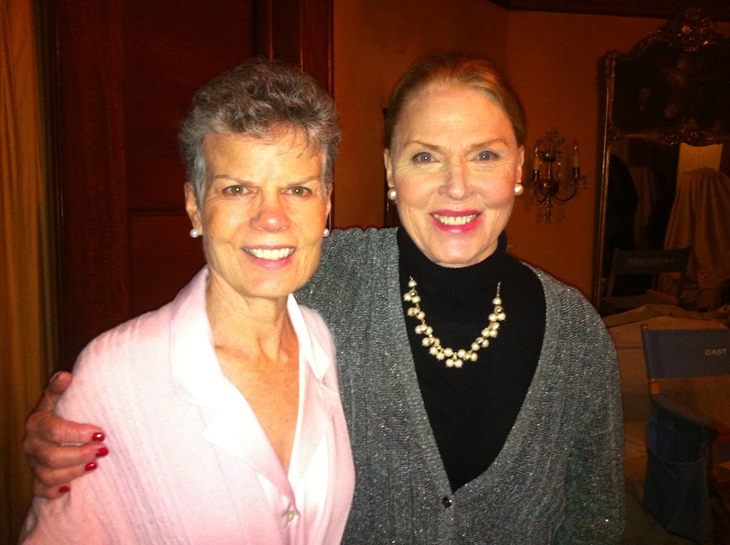 With Mariette Hartley on the set of THE MENTALIST