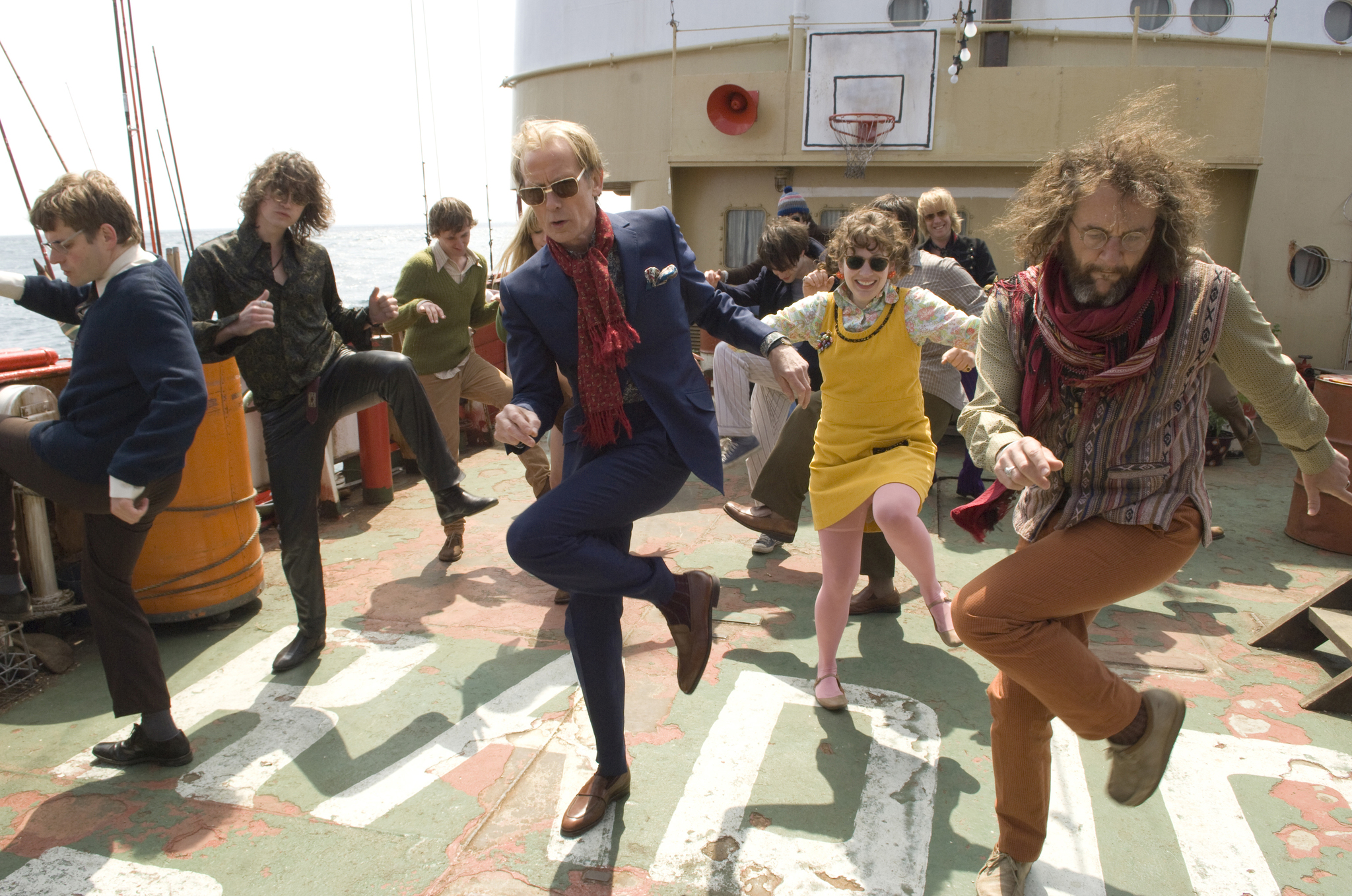 Still of Will Adamsdale and Bill Nighy in The Boat That Rocked (2009)