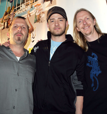 Justin Timberlake, Andrew Adamson and Aron Warner