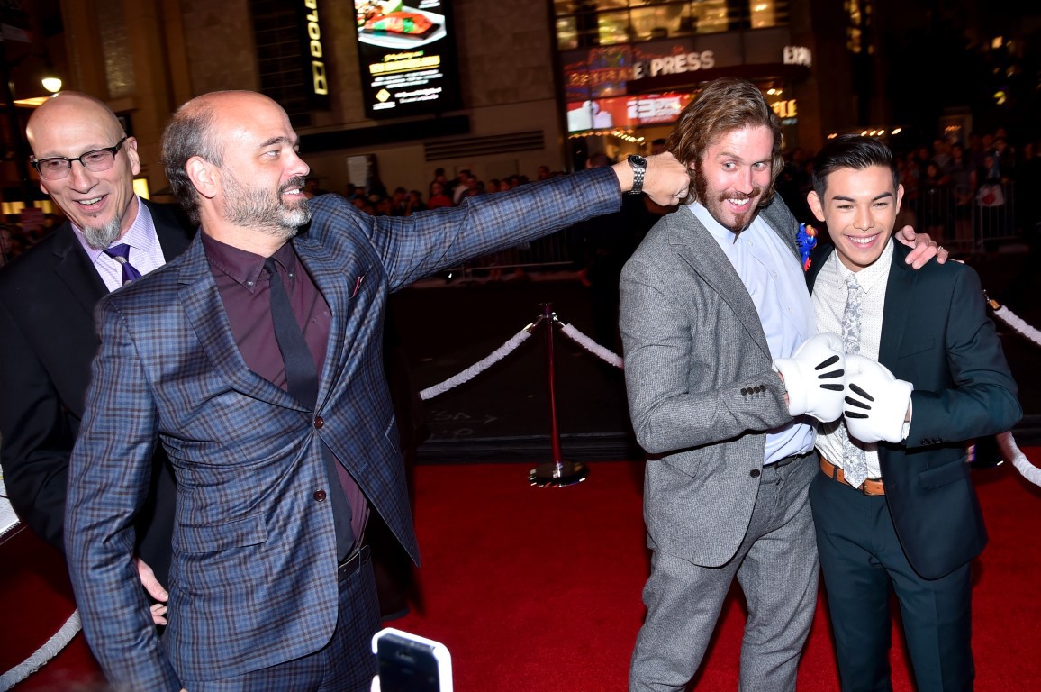 Scott Adsit, Roy Conli, T.J. Miller and Ryan Potter at event of Galingasis 6 (2014)