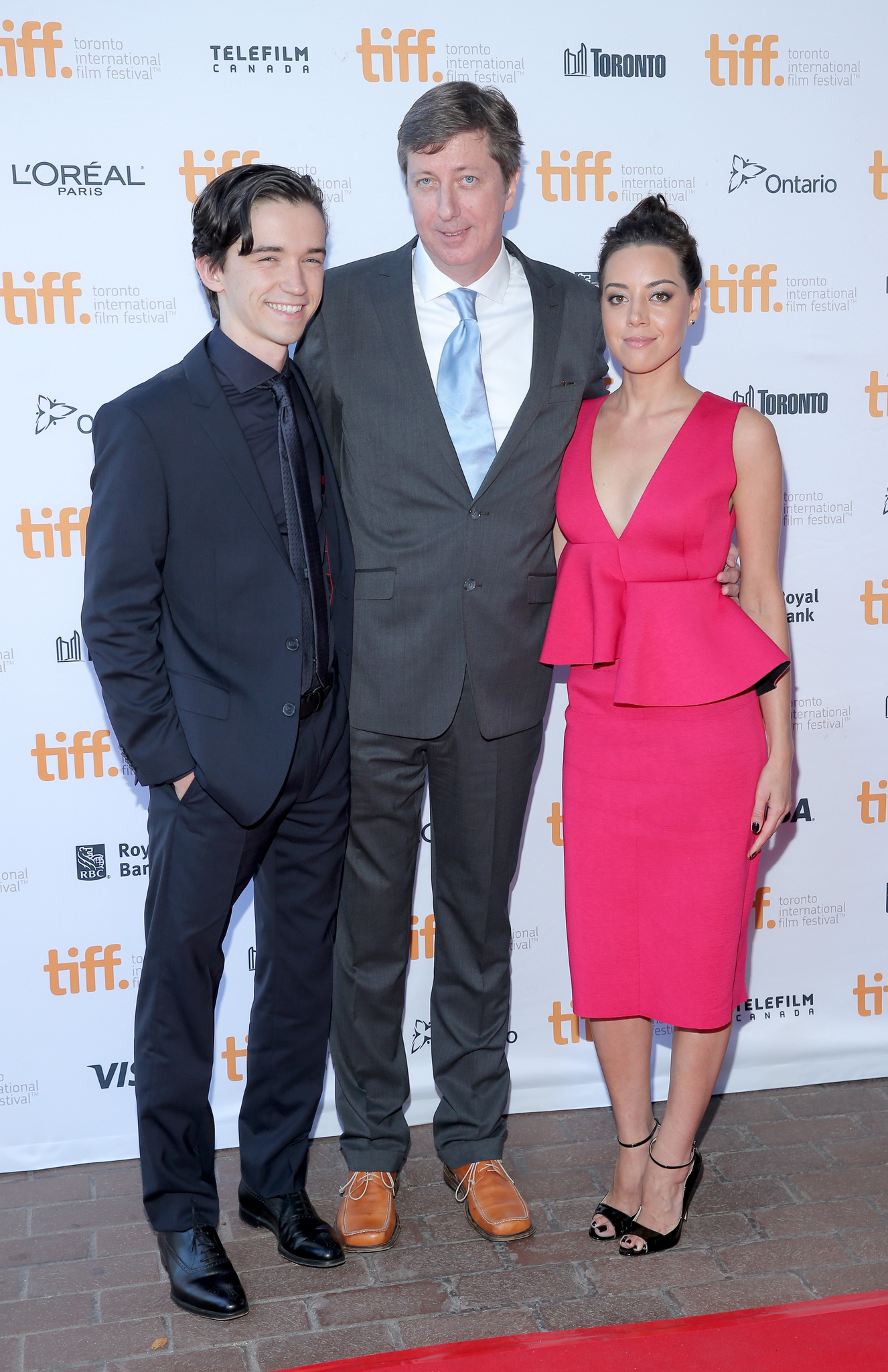 Hal Hartley, Liam Aiken and Aubrey Plaza at event of Ned Rifle (2014)