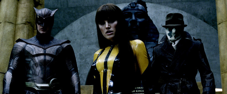 Still of Malin Akerman, Jackie Earle Haley and Patrick Wilson in Watchmen (2009)