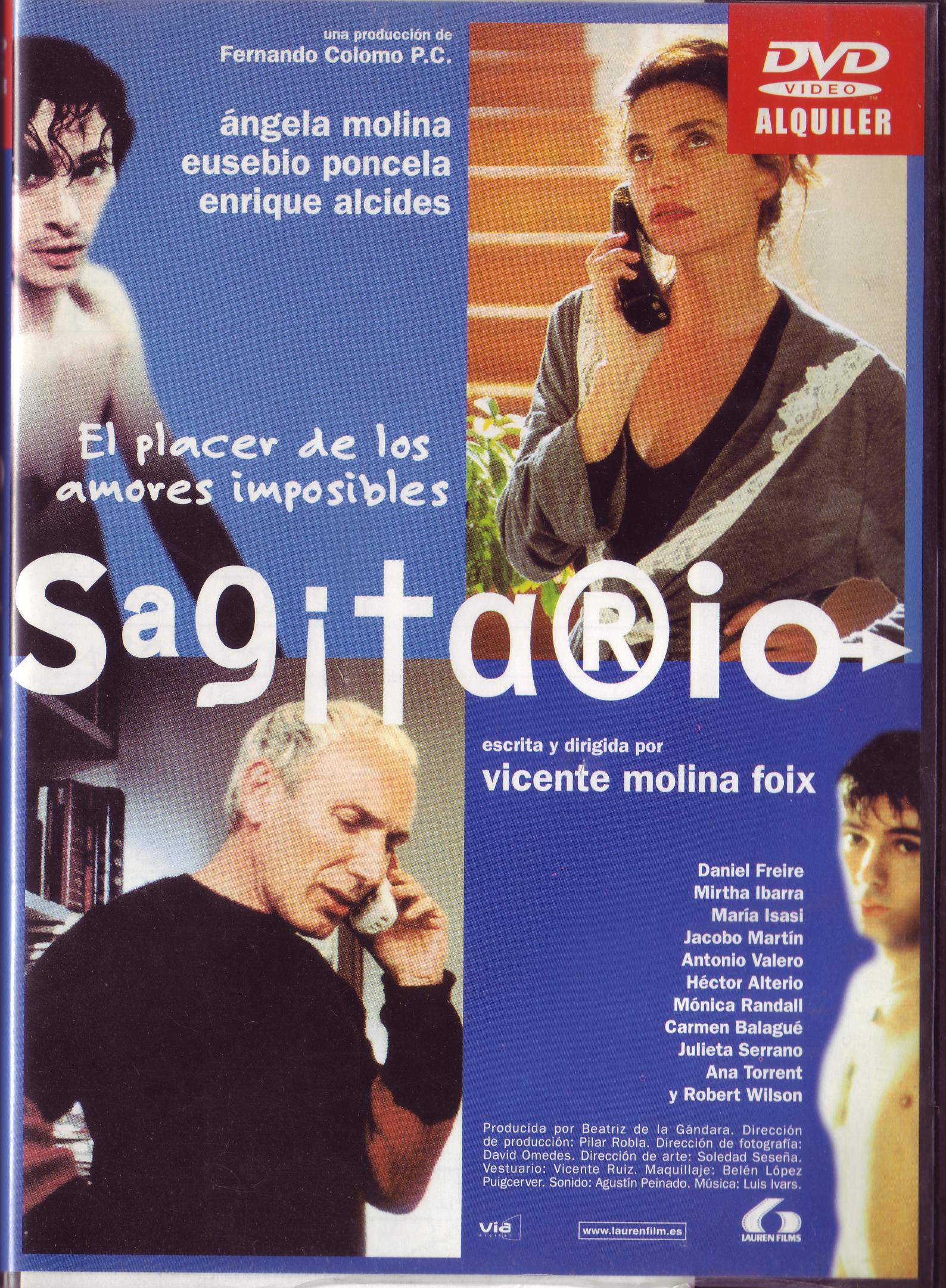 Sagitario´s film afiche with Ángela Molina and Eusebio Poncela