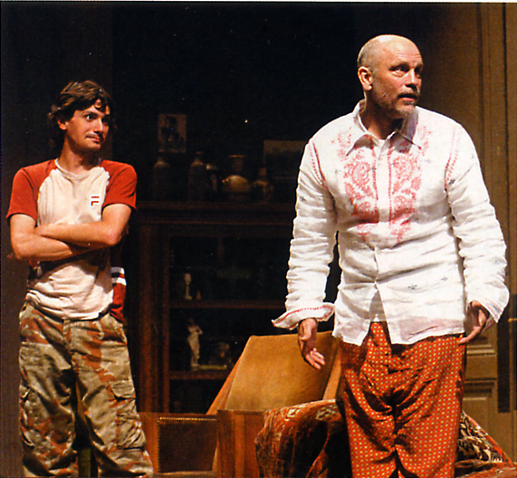 with John Malkovich in Hysteria´s rehearsals