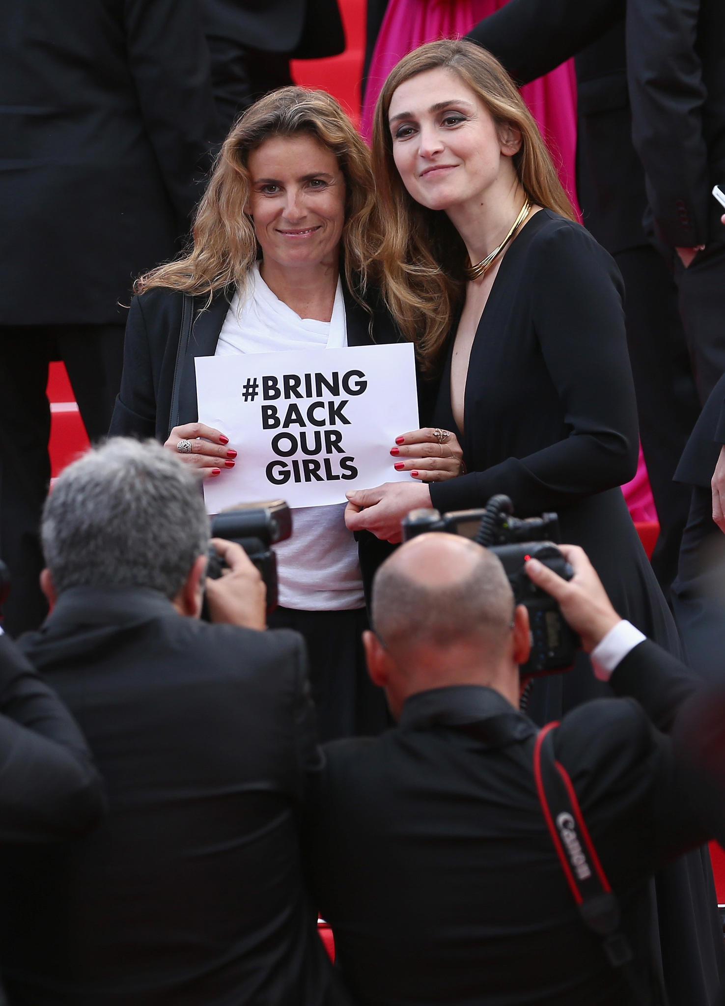 Lisa Azuelos and Julie Gayet at event of Kahlil Gibran's The Prophet (2014)