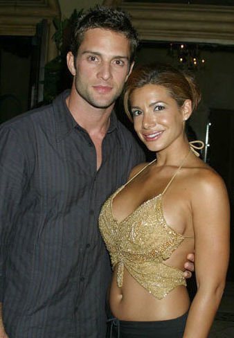 Actor David Fumero with actress Jessie Alexander at a star-studded bash in Hollywood honoring acclaimed film director John Singleton