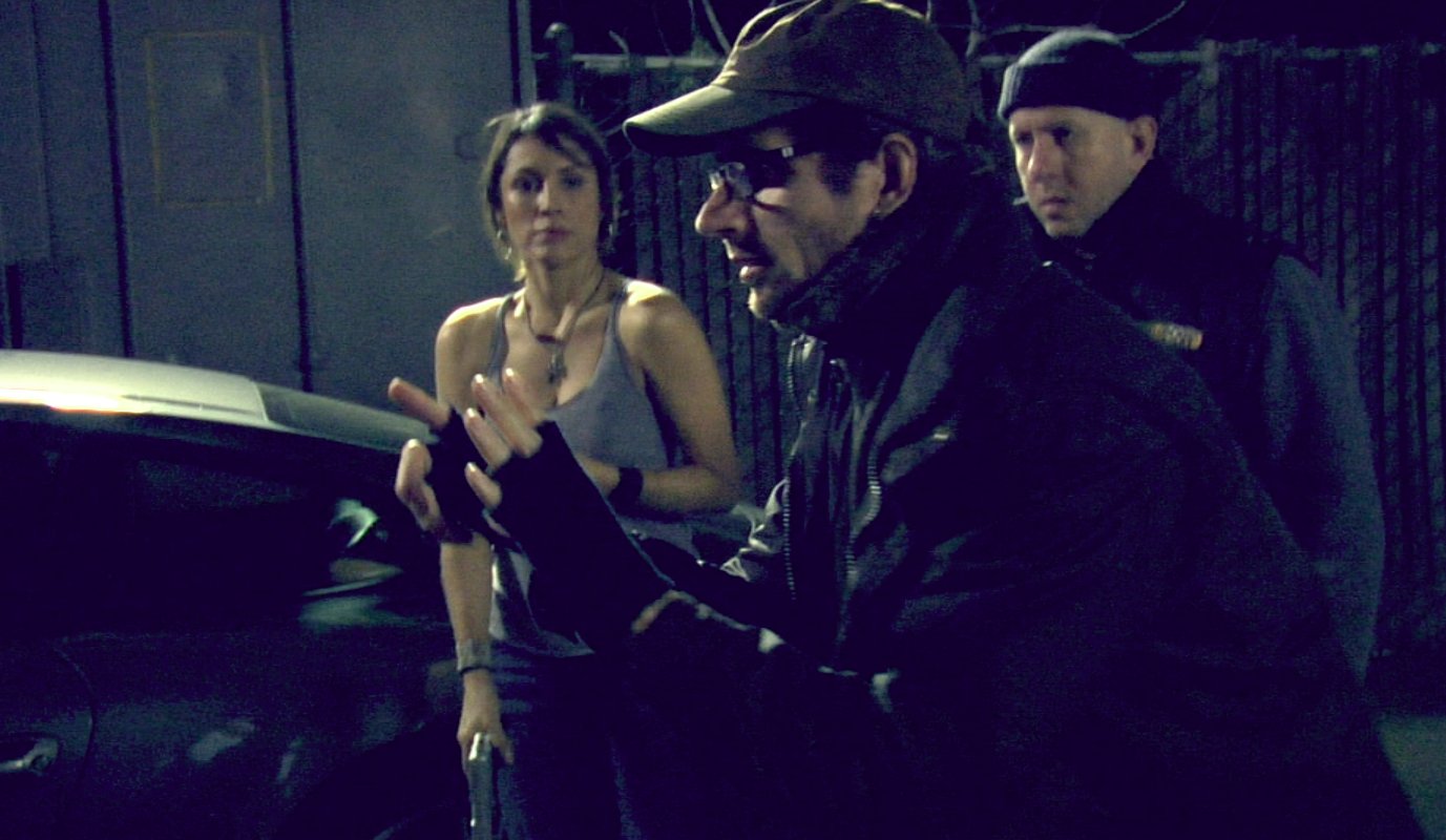 The Genesis Files on set. Angie Ruiz, Dean Alioto, Steve Pink.