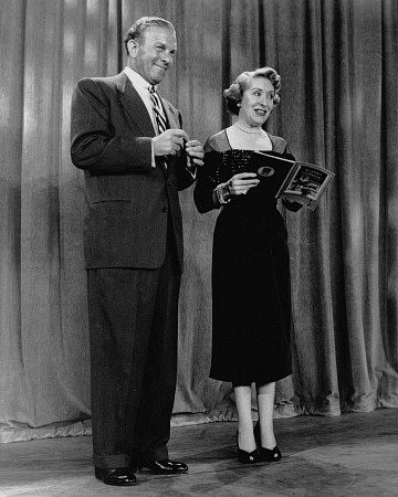 George Burns and Gracie Allen on stage of 