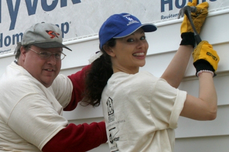 Hope volunteering with Habitat for Humanity