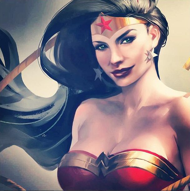 Just had this amazing portrait sent to me by the very talented @michaelsupinski - #wonderwoman #me #wow -Krista