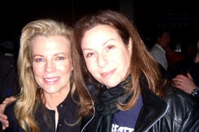 Kim Basinger and Producer Mary Aloe at wrap party in Vancouver for While She Was Out