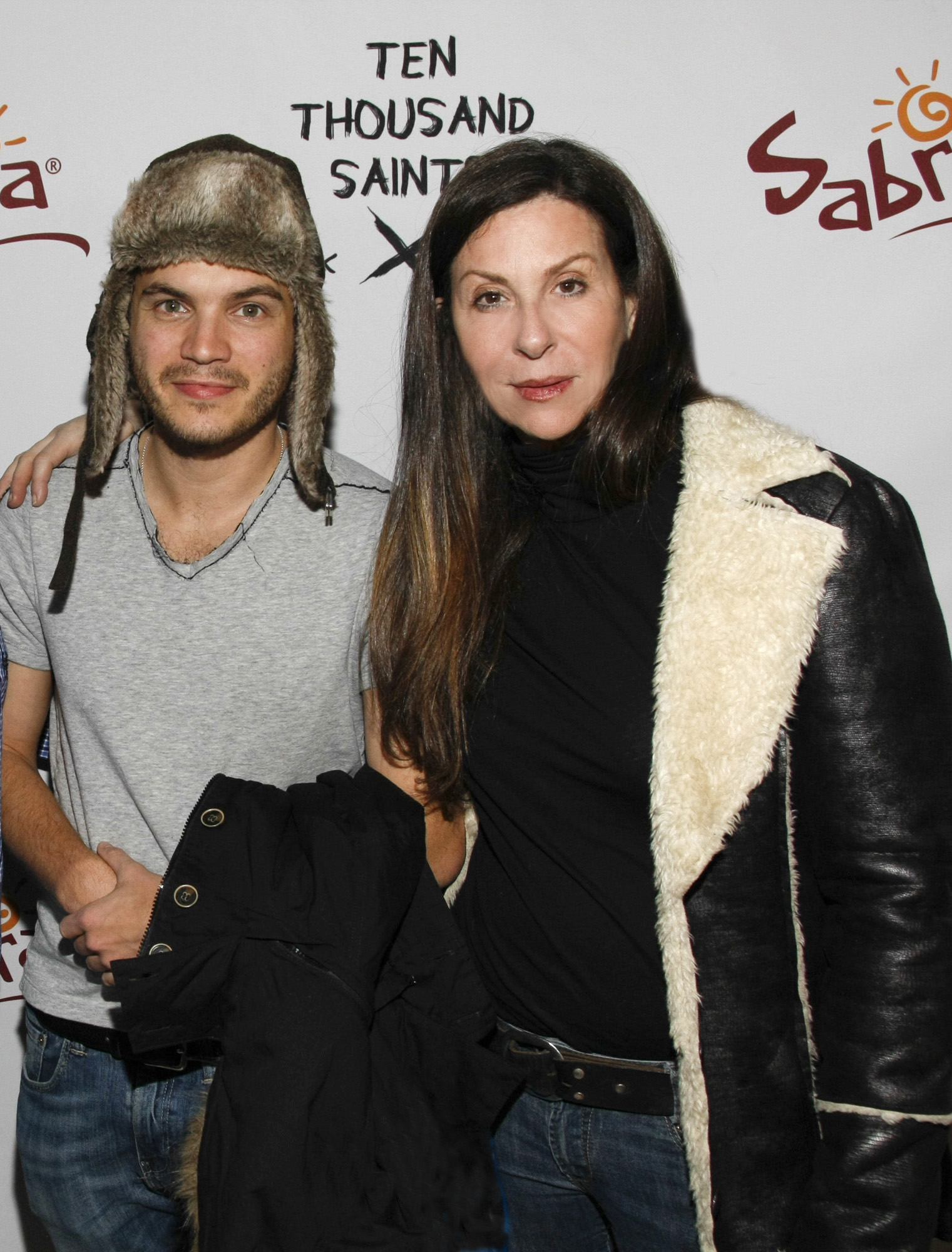 Mary and star Emile Hirsch at their TEN THOUSAND SAINTS cast dinner at the Sundance Film Festival 2015