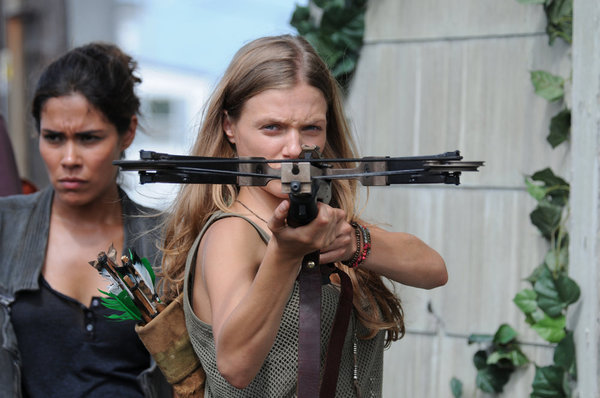 Still of Daniella Alonso and Tracy Spiridakos in Revolution (2012)