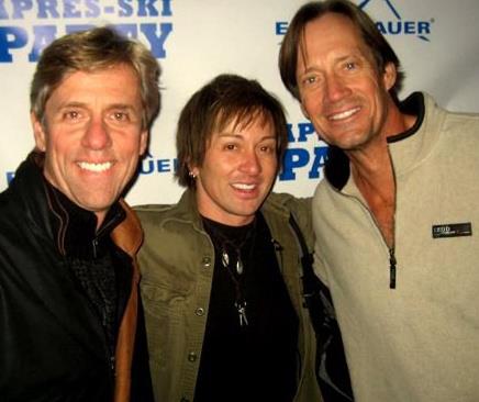 Actors Kevin Sorbo and Johnny Alonso with agent pose for camera at Sundance Film Festival 2012