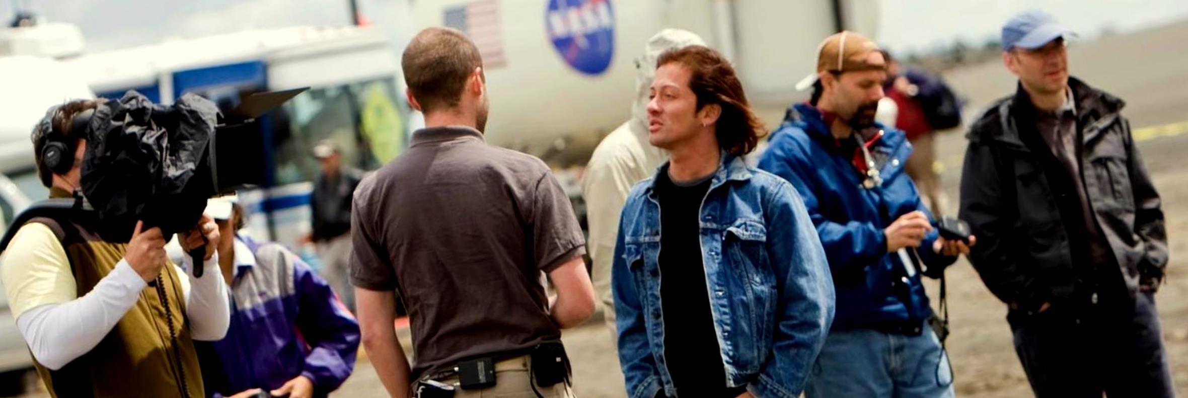 On location in Spokane Washington with actor/host Johnny Alonso and the crew of NASA 360.