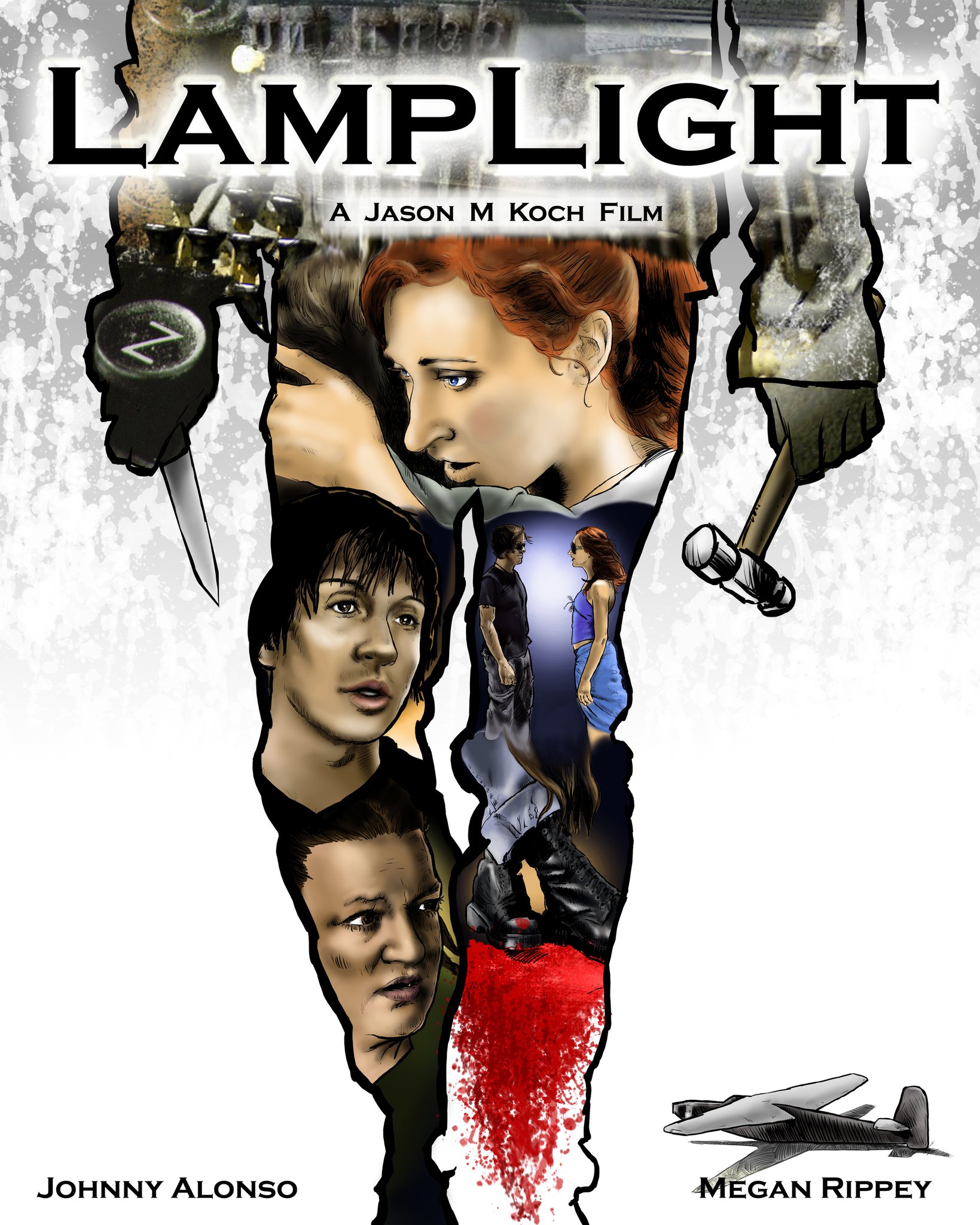 Official Lamplight Poster Starring Johnny Alonso & Megan Rippey. Directed by Jason M. Koch