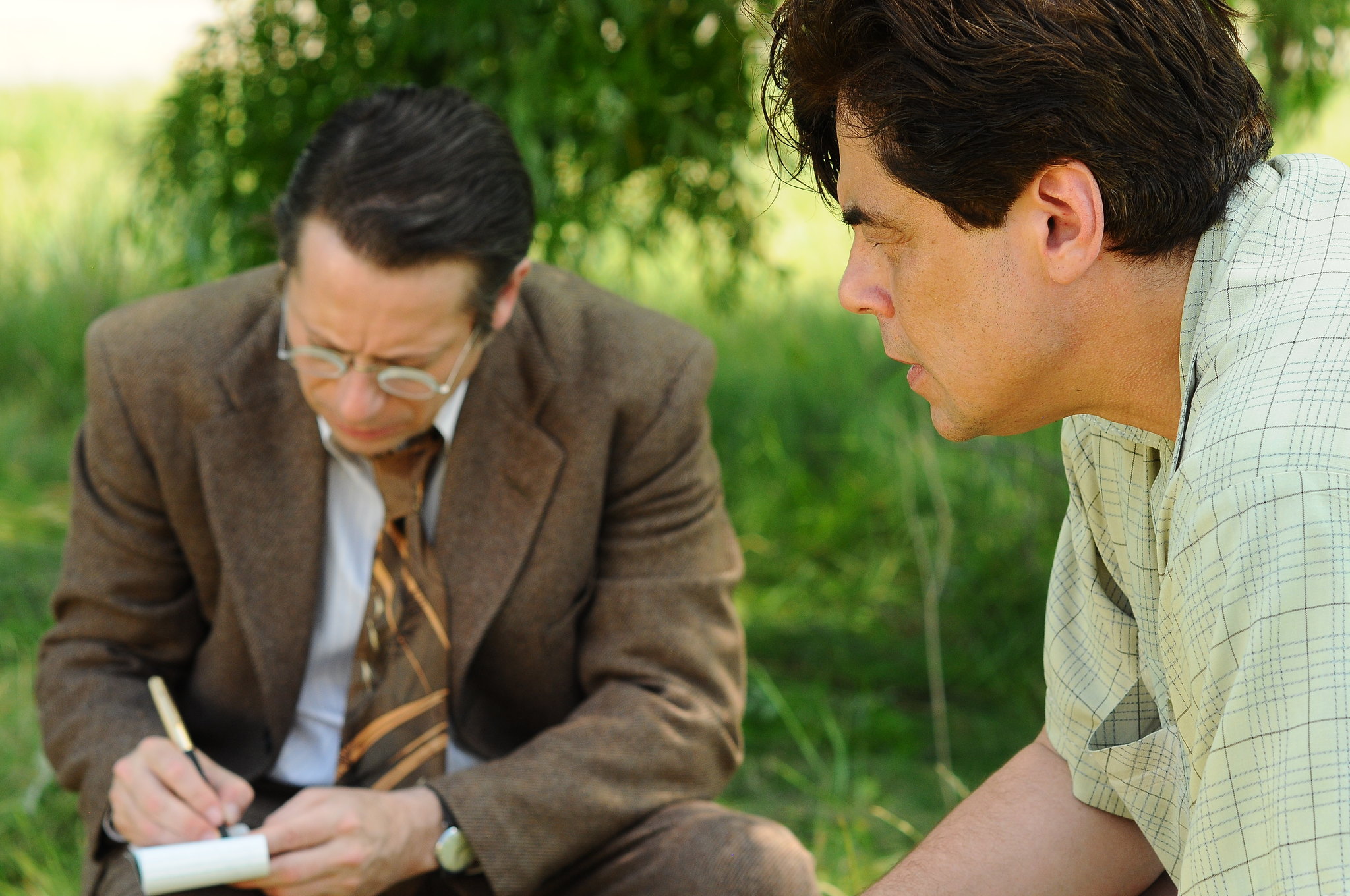 Still of Benicio Del Toro and Mathieu Amalric in Jimmy P. (2013)