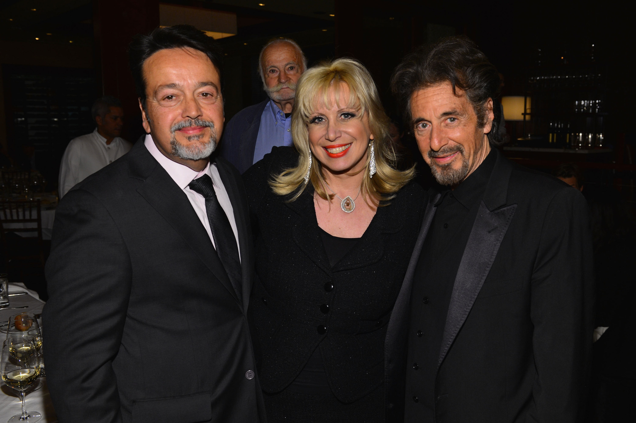 HBO Films president Len Amato, Linda Kenney Baden, and actor Al Pacino attend the after party for the 