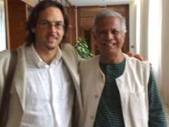 BANKER TO THE POOR, Peace Nobel Prize Muhammad Yunus with director Marco Amenta