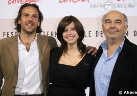 Marco Amenta (left) with Gerard Jugnot (right) and Veronica D'Agostino at the Prèmiere of THE SICILIAN GIRL at ROME FILM FESTIVAL