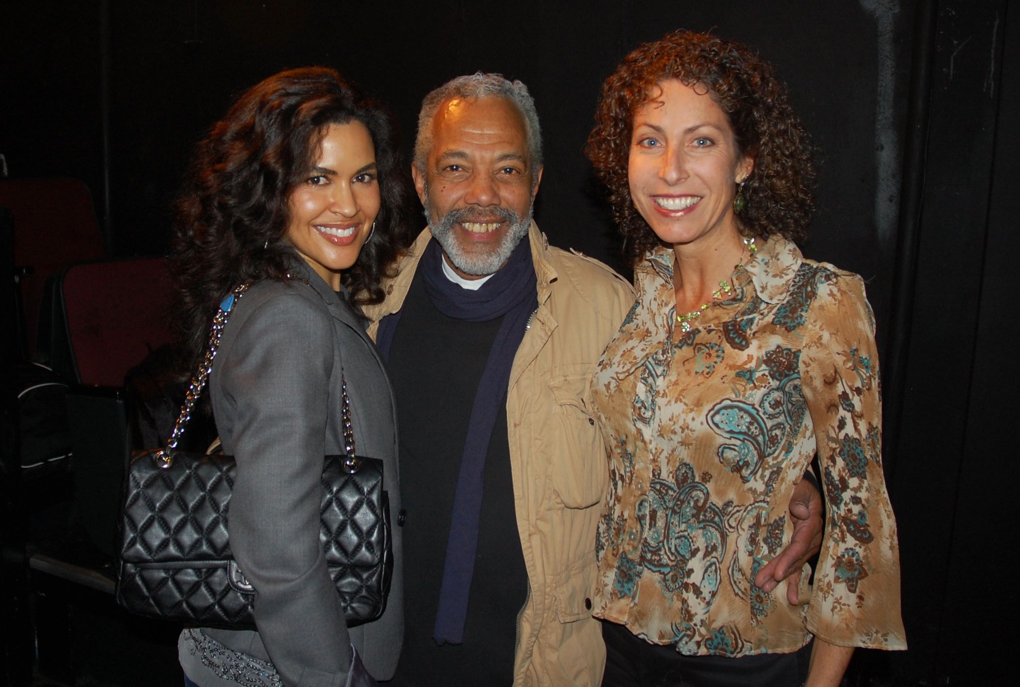 With friends, Ion Overland and Nicole Stavro Espinosa, after his performance in the original play Julia in Los Angeles before it's Off Broadway run.