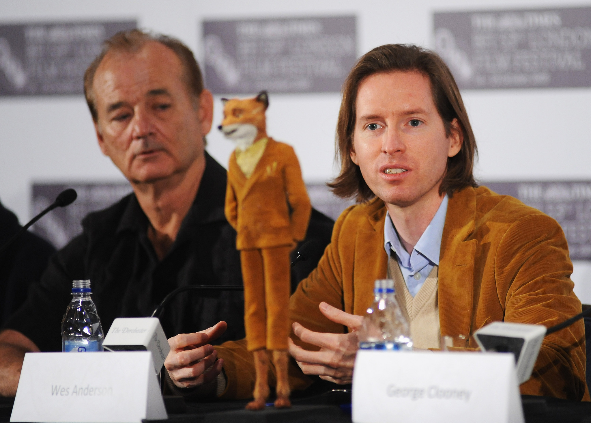 Bill Murray and Wes Anderson at event of Fantastic Mr. Fox (2009)