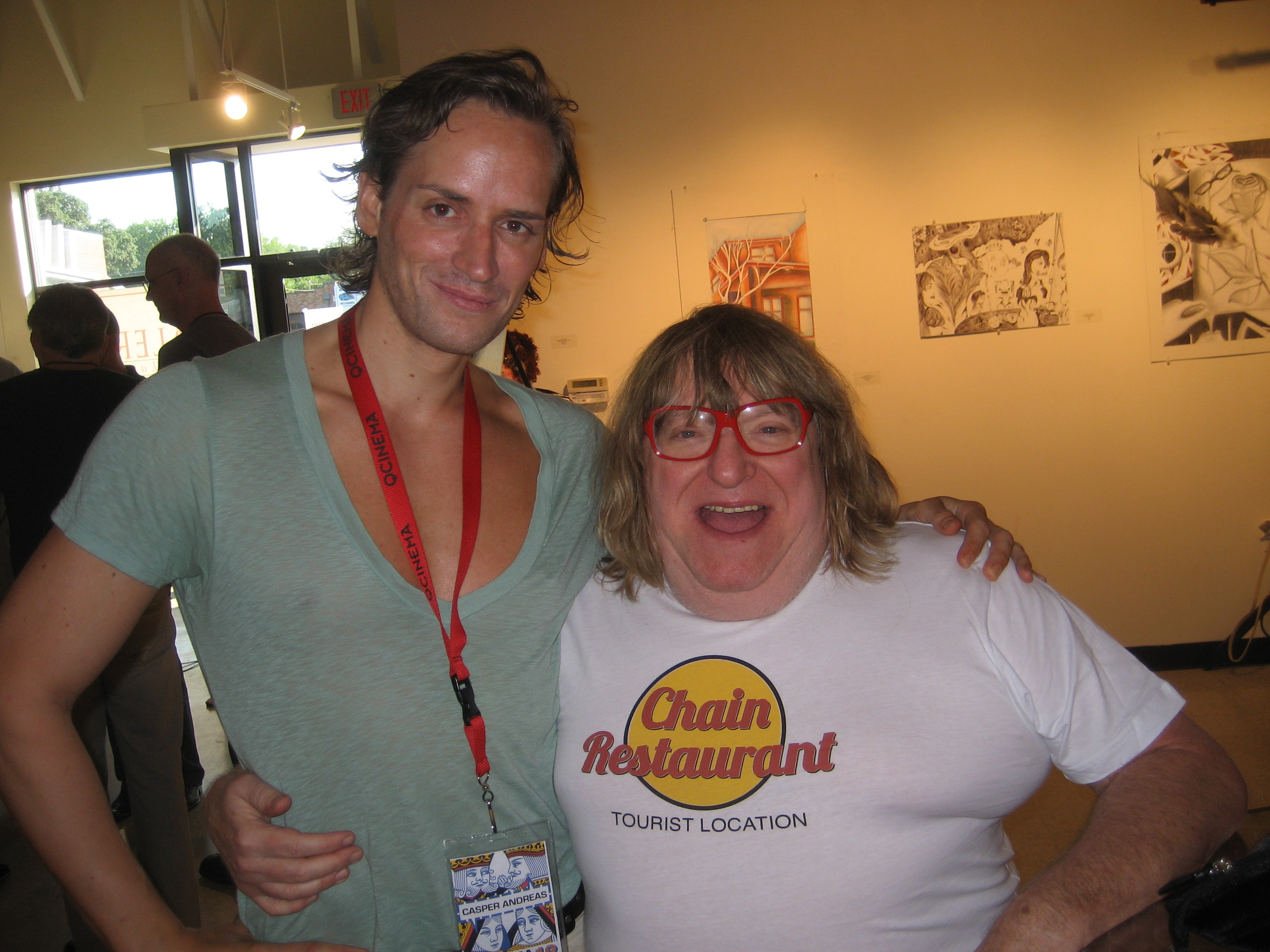 Casper Andreas and Bruce Vilanch at the QCinema Film Festival in Fort Worth, TX, May 2011.