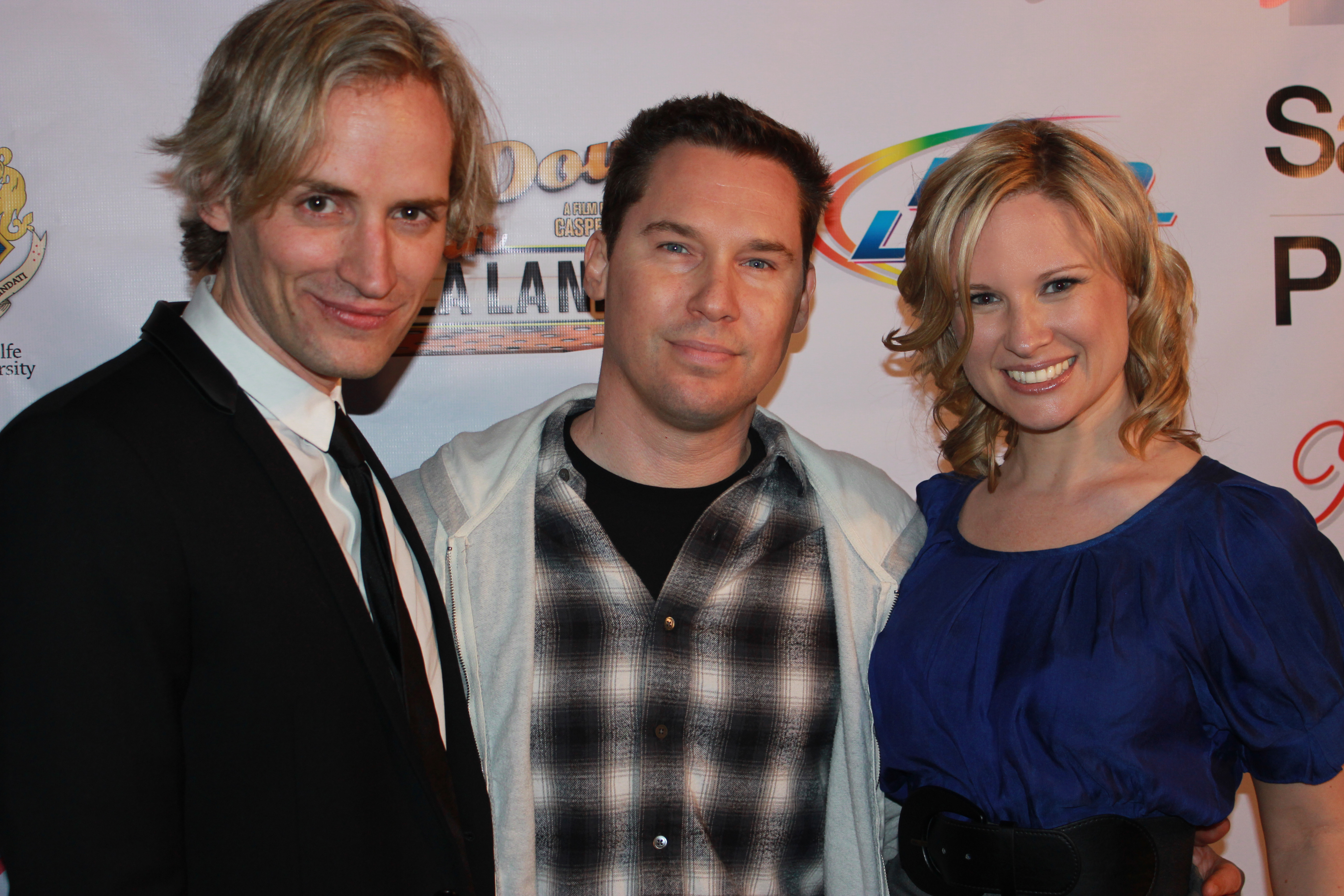 Casper Andreas, Bryan Singer and Allison Lane at the Los Angeles premiere of GOING DOWN IN LA-LA LAND, May 2012.