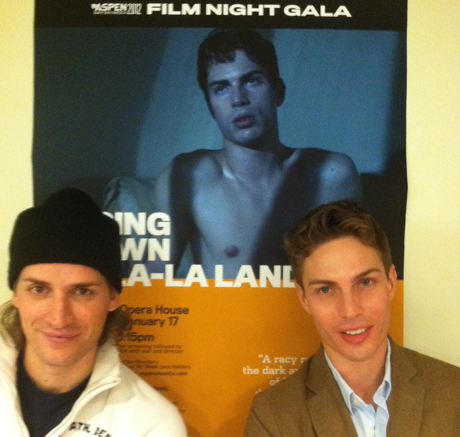 Casper Andreas and Matthew Ludwinski at the screening of GOING DOWN IN LA-LA LAND at the Aspen Gay Ski Week, Feb 2012.