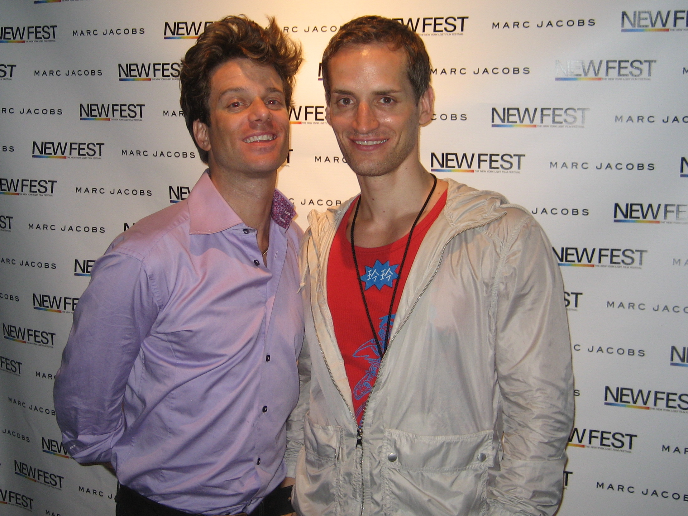 Jesse Archer and Casper Andreas at Newfest, New York, June 2010.