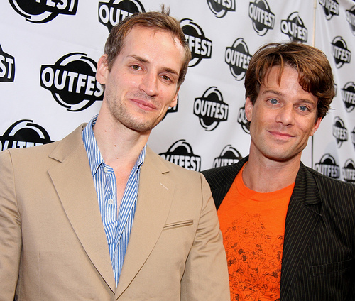 Casper Andreas and Jesse Archer at Outfest, Los Angeles July 2010.