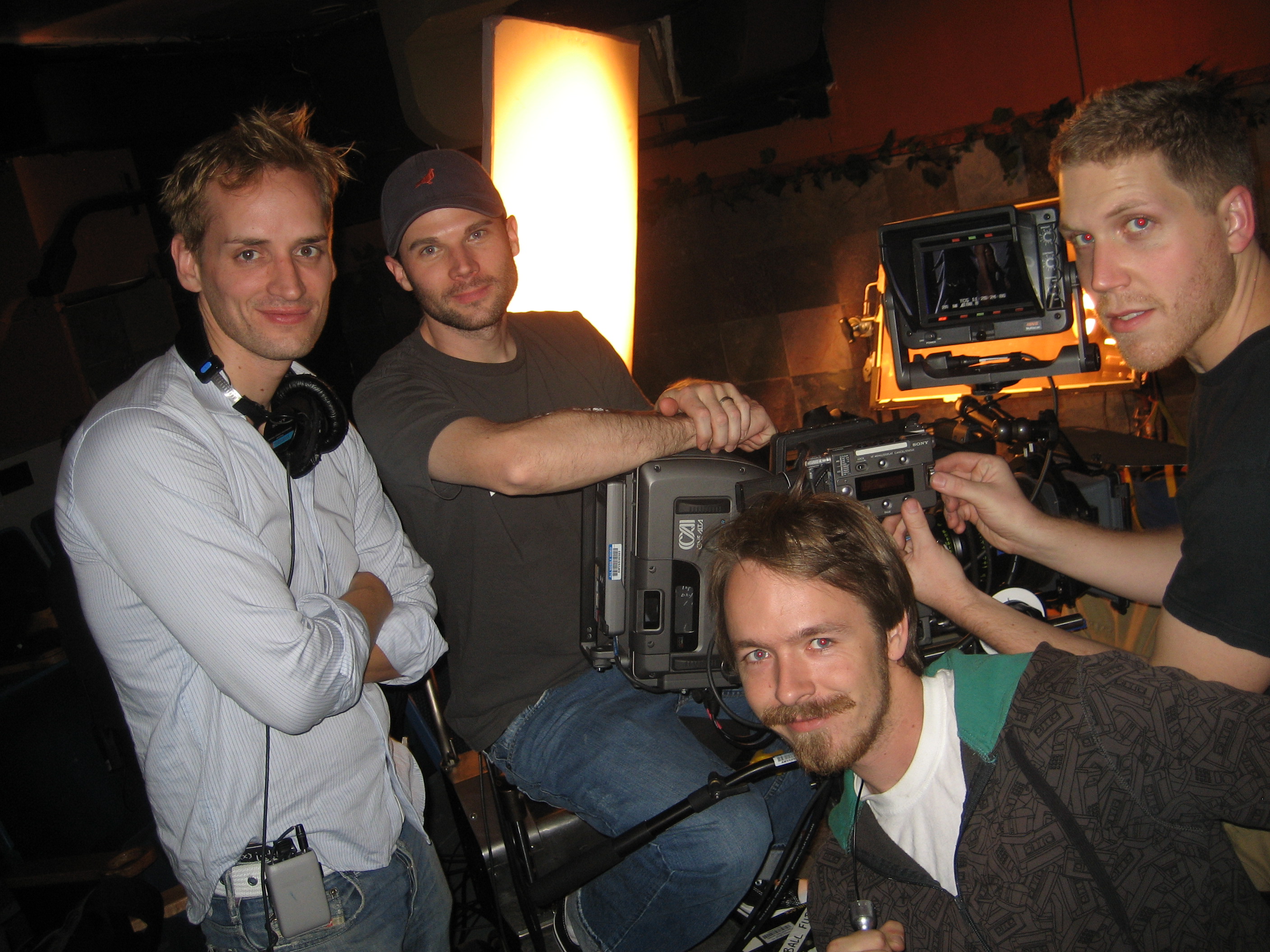 Director Casper Andreas and crew during the shooting of 