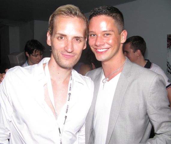 Writer/Director Casper Andreas and star Rob Harmon at the New York premiere party for 