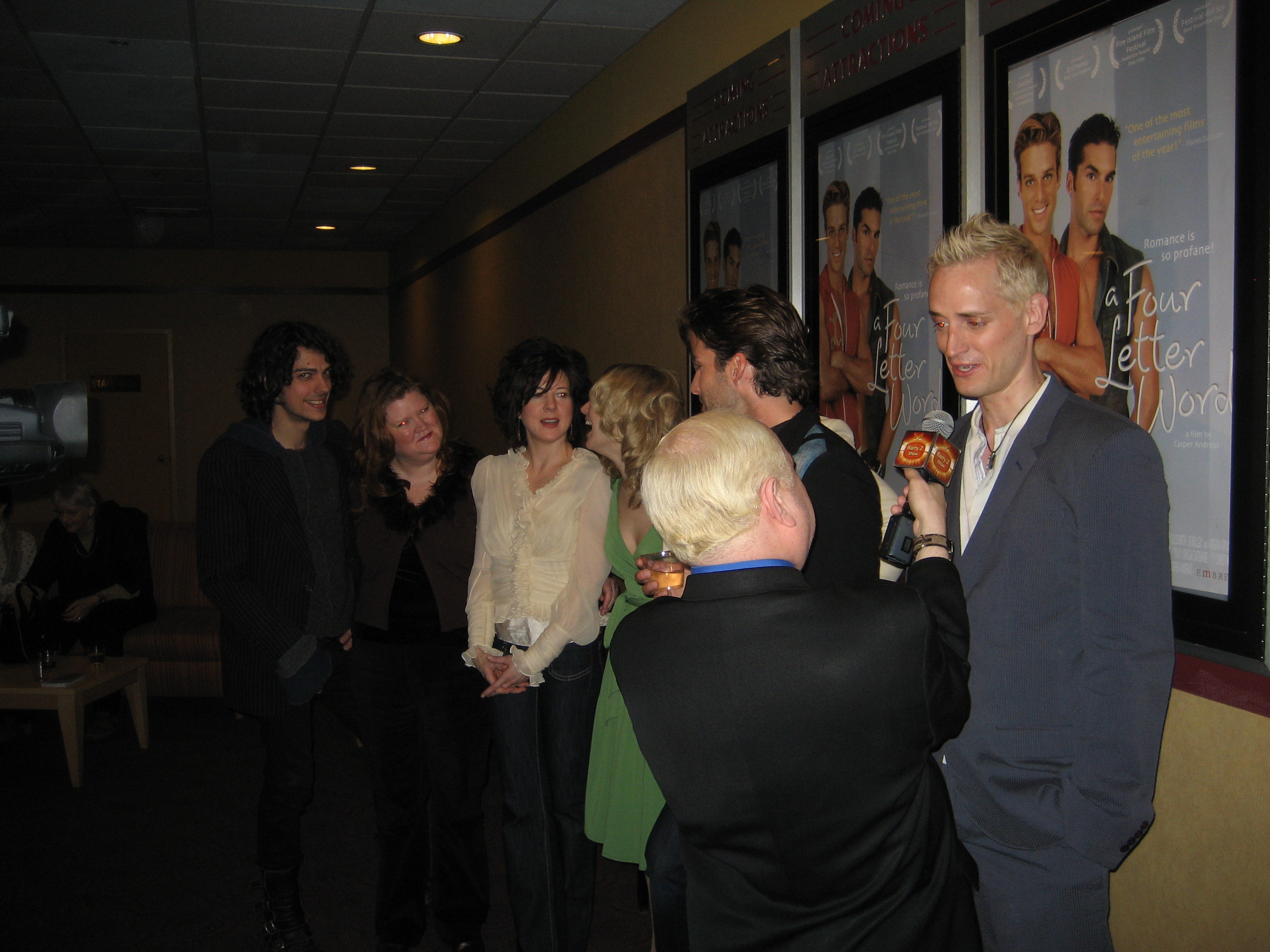 Casper Andreas and cast outside Clearview Cinemas in New York at the theatrical opening of 