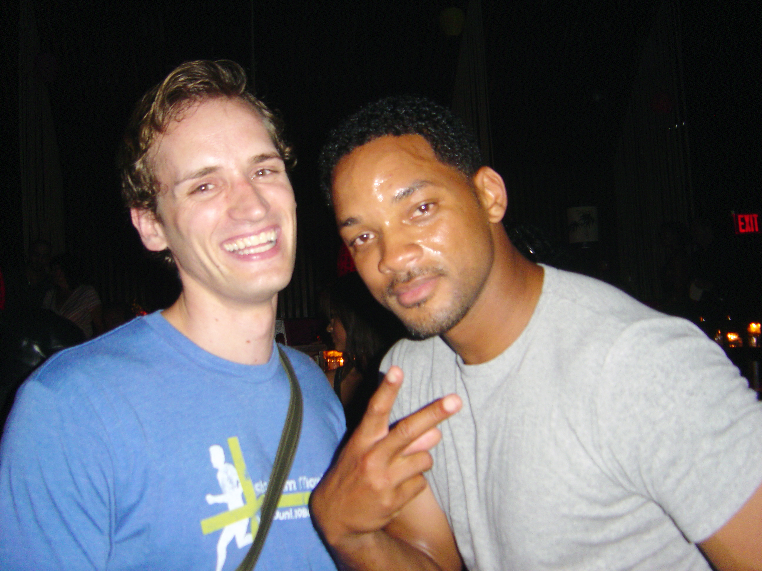 Casper Andreas and Will Smith at the wrap party for 