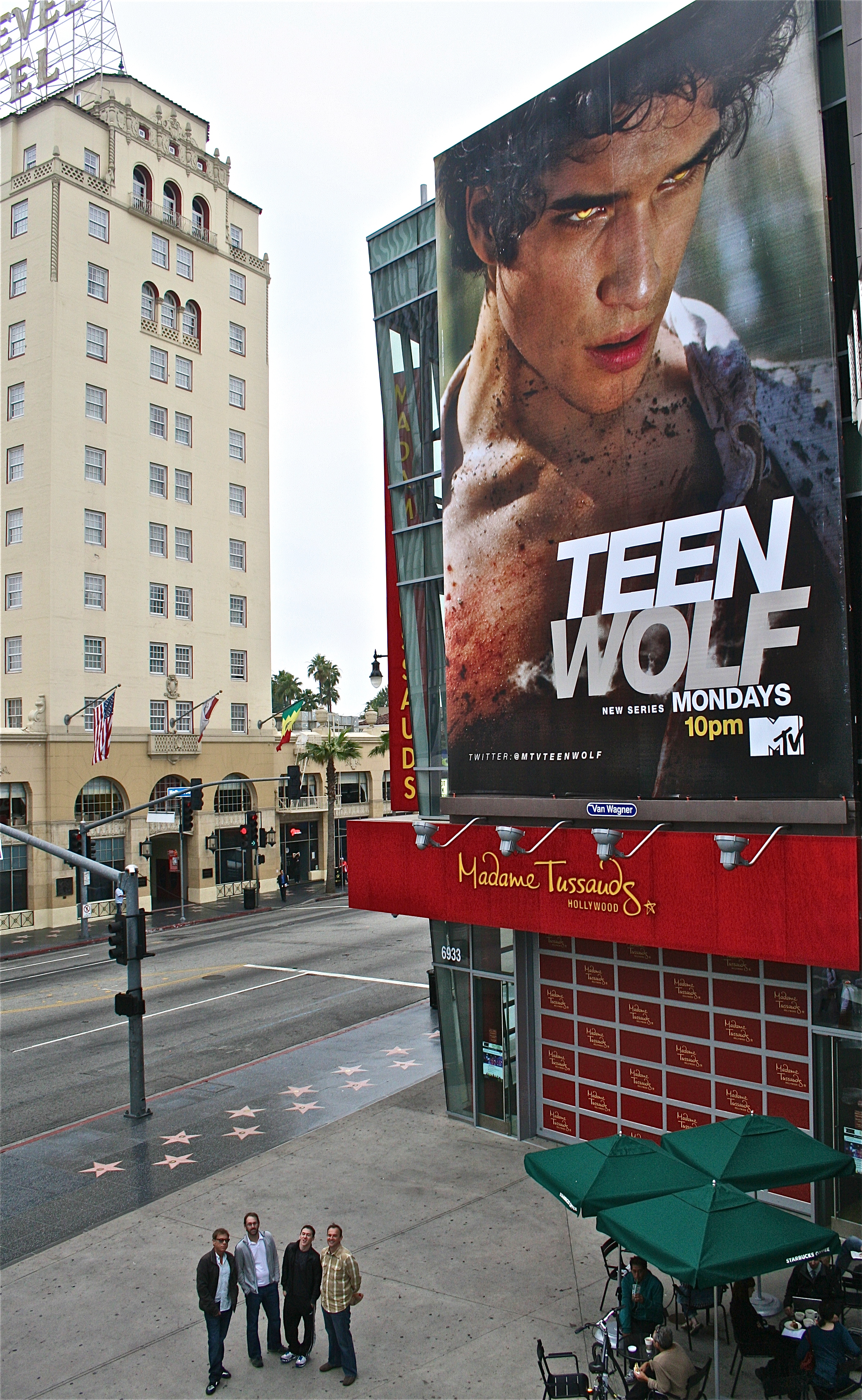 Teen Wolf Hollywood Blvd Billboard Russell Mulcahy, Joe Genier, Jeff Davis & Tim Andrew