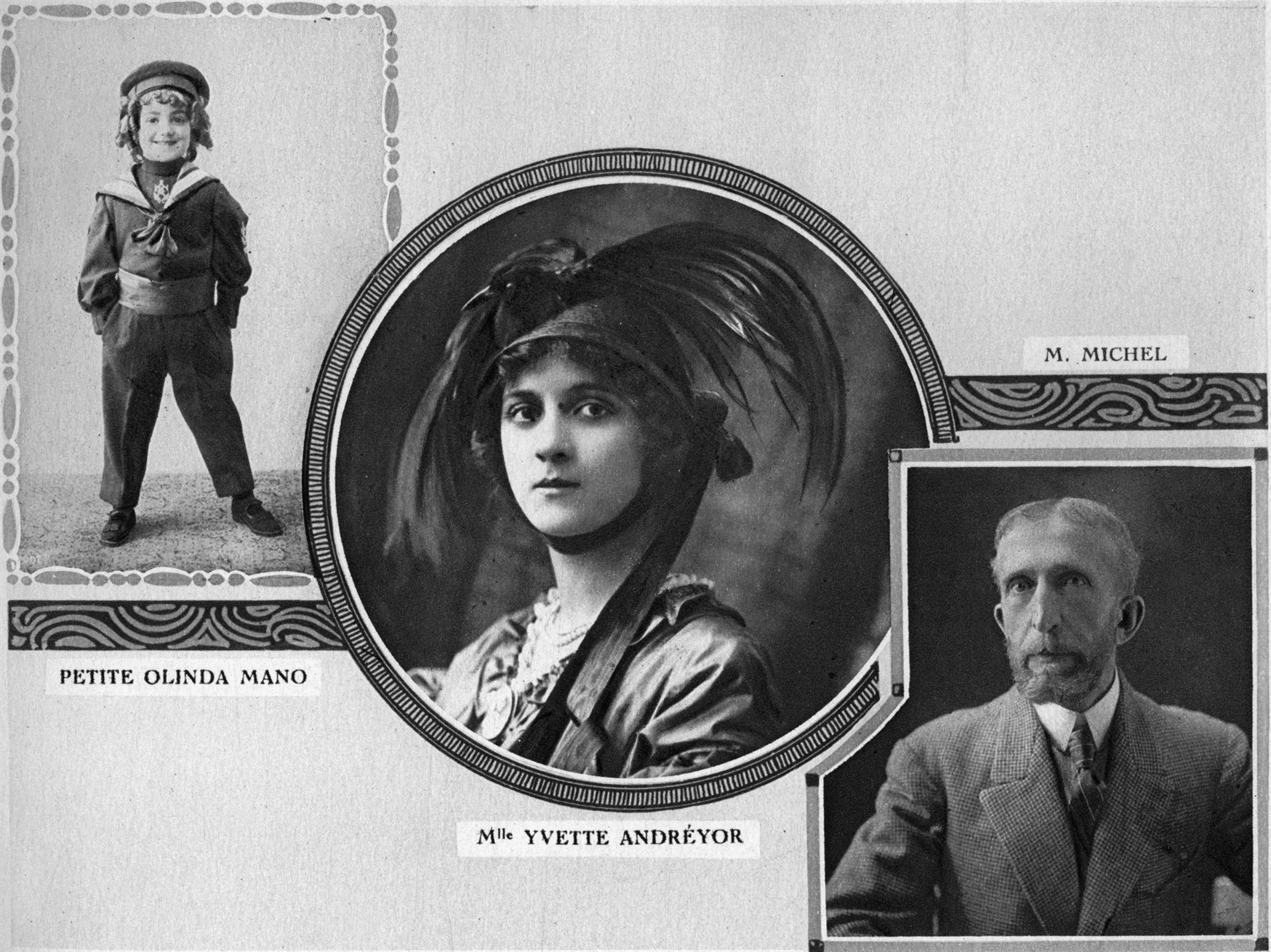Still of Yvette Andréyor, Olinda Mano and Gaston Michel in La nouvelle mission de Judex (1917)