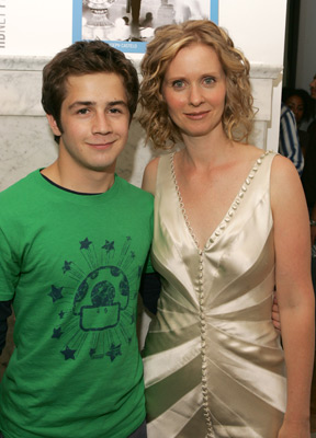 Michael Angarano and Cynthia Nixon