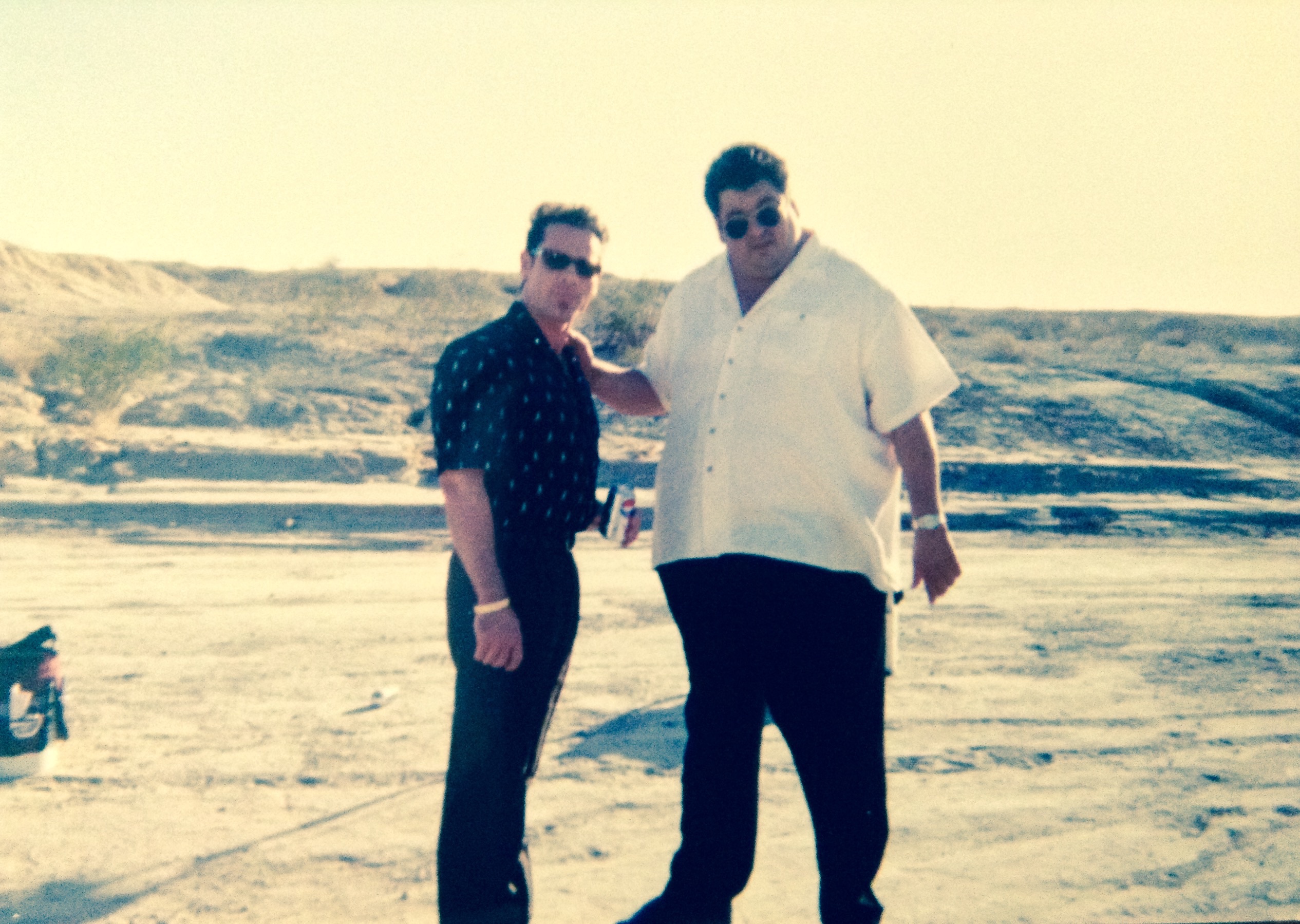 Nick Annunziata with Frank D'Amico on location. 