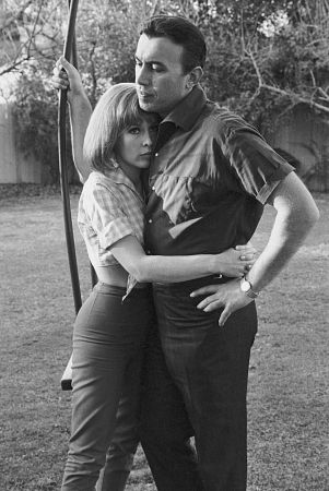 Barbara Eden with Michael Ansara at home, c. 1966