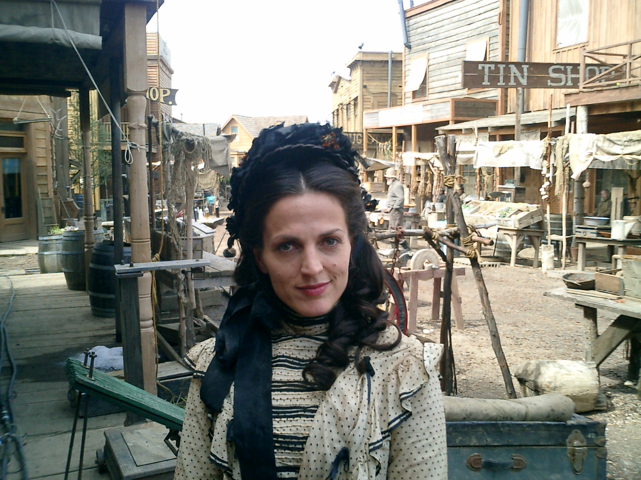 Nicole Ansari Cox as Josiane on the set of Deadwood